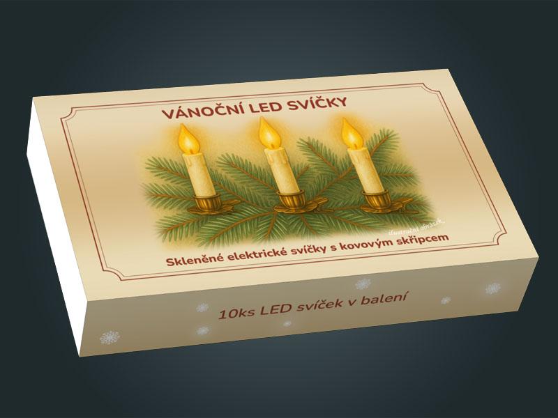 LED sviečky na štipci – ZLATÉ – ČERVENÉ