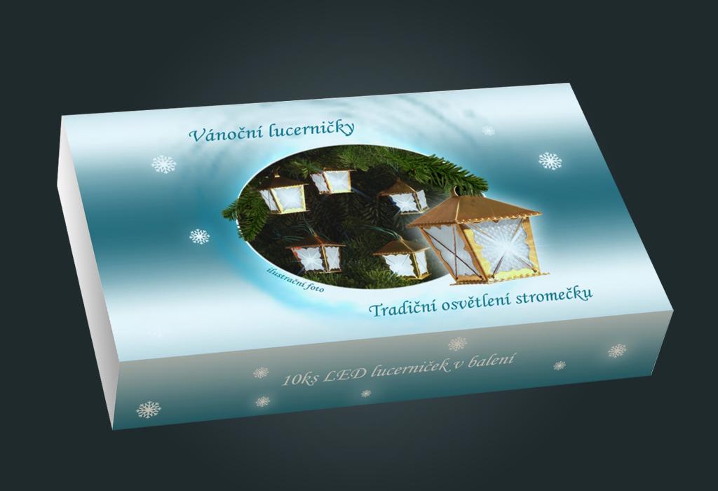 LED lucerničky – ZLATÉ – BIELE