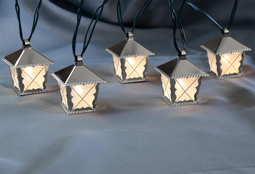 LED lucerničky – STRIEBORNÉ – BIELE