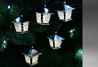 LED lucerničky – STRIEBORNÉ – BIELE
