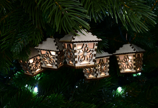 LED drevené lucerničky - DREVIENKY VEČERNICE