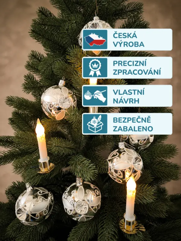 Sada vianočných gúľ FILOMÉNA 6 ks