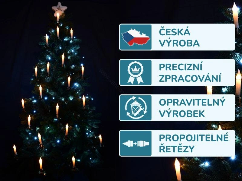 LED sviečky na štipci – ZLATÉ – BIELE